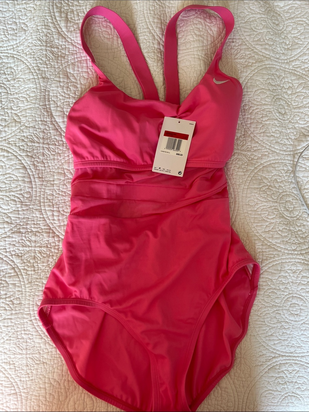 Nike Girls' Hot Pink One-Piece Swim Suit